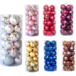 Bolas De Navidad 5cm Adornos Navideños X24 Esfera Decoracion
