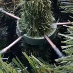 Árbol De Navidad Alpino 1.5mts Base Metálica