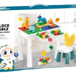 Mesa Didactica De Construccion Con Bloques Y Silla 102 Pzs Color Blanco