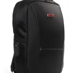 Mochila Pierre Cardin Portanotebook Color Negro Diseño De La Tela Liso