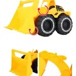 Camion De Construccion Mega Baby Excavadora Friccion Chico Color Amarillo
