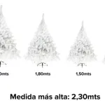 Arbol De Navidad Blanco Montañes Deluxe 1,50mts Pie Metal