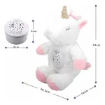Peluche Unicornio Con Luz Y Musica Juguete Proyector Bebe