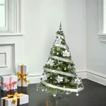 Arbolito Navidad Tronador Lujo 1,80mt + Kit 60 Plata Deco