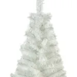Arbol De Navidad Blanco Mini 0,80mts Base De Tronco Natural