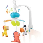Movil Cunero Cuna Musical Giratorio Cochecito Bebe Animales