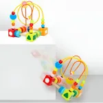 Juego Didactico De Madera Laberinto Actividades Para Bebes Color Amarillo