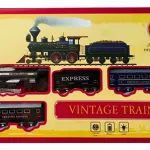 Pista De Tren A Pila Vias 1 Locomotora +3 Vagones Juguete