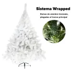 Arbol De Navidad Blanco Montañes Deluxe 1,50mts Pie Metal