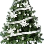 Arbolito Navidad Montañes Deluxe 1.80mts Con Adornos Plata
