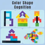 Puzle Tetris, 100% Madera, 40 Piezas, Top Gift Challenge