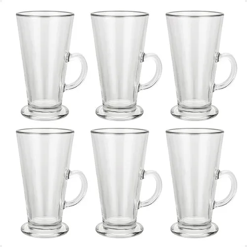 Producto Set X6 Unidades Jarros Submarino Cafe Vaso Vidrio 335ml Imagen