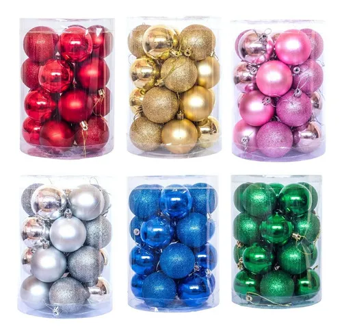 Producto Bolas De Navidad 6cm Adornos Navideños X20 Cybermonday Imagen