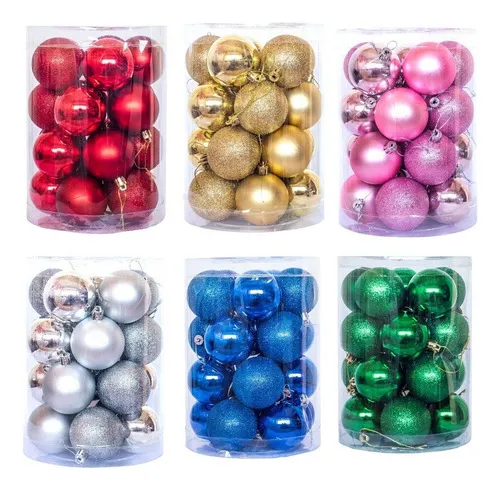 Producto Bolas De Navidad 6cm Adornos Navideños Tubo X20 Esferas Imagen