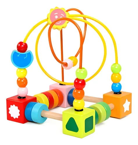 Producto Juego Didactico De Madera Laberinto Actividades Para Bebes Color Amarillo Imagen