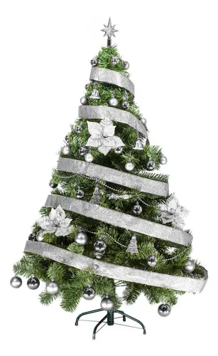 Producto Arbol Navidad Tronador 1,50mt + Kit 40 Plata Black Friday Imagen