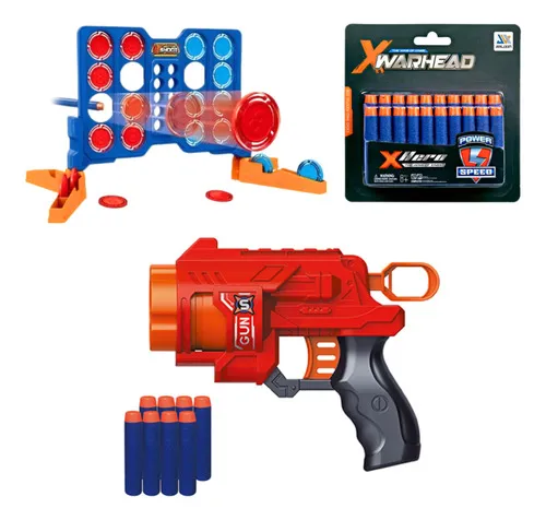 Producto Set Pistola + Objetivos + Dardos X28 Juguete Compatible Nerf Imagen