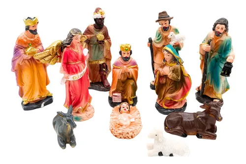 Producto Pesebre Navideño Sagrada Familia Figuras Ceramica Artesanal Imagen
