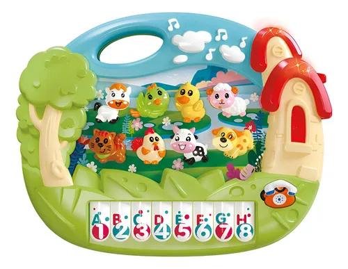 Producto Piano Didáctico Granja Teclado Musical Con Sonido Y Luz Imagen