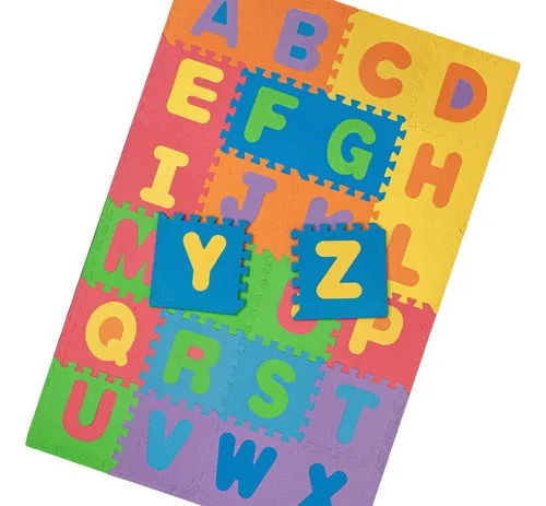 Producto Piso Goma Eva Antigolpes Alfombra Bebe Abc Encastrable X26 Imagen