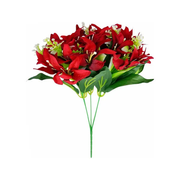Ramo Flor De Lirio Flores Artificiales 30cm Decoración X1