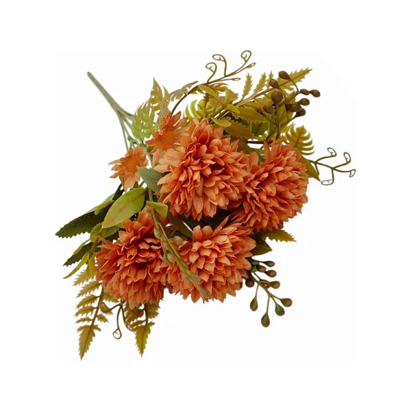 Ramo Crisantemos Flores Artificiales 30cm Decoración X1