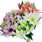Ramo Flor De Lirio Flores Artificiales 30cm Decoración X1