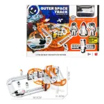 Pista De Autos Espacial Cohete Muñecos Astronauta Carreras Color Blanco