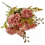 Ramo Crisantemos Flores Artificiales 30cm Decoración X1