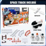 Pista De Autos Espacial Cohete Muñecos Astronauta Carreras Color Blanco