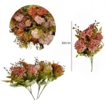Ramo Crisantemos Flores Artificiales 30cm Decoración X1