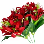 Ramo Flor De Lirio Flores Artificiales 30cm Decoración X1