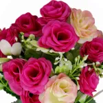Ramo Mini Rosa Rococo Flores Artificiales 30cm Decoración X1
