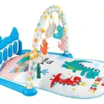 Gimnasio Piano Manta Con Sonajeros Para Bebes Y Con Sonidos Color Celeste Expreso Polar