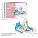 Gimnasio Piano Manta Con Sonajeros Para Bebes Y Con Sonidos Color Celeste Expreso Polar