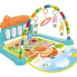 Gimnasio Piano Manta Con Sonajeros Para Bebes Y Con Sonidos Color Celeste Expreso Polar