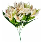 Ramo Flor De Lirio Flores Artificiales 30cm Decoración X1