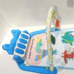 Gimnasio Piano Manta Con Sonajeros Para Bebes Y Con Sonidos Color Celeste Expreso Polar