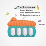 Gimnasio Piano Manta Con Sonajeros Para Bebes Y Con Sonidos Color Celeste Expreso Polar