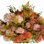 Ramo Crisantemos Flores Artificiales 30cm Decoración X1