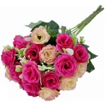 Ramo Mini Rosa Rococo Flores Artificiales 30cm Decoración X1