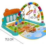 Gimnasio Piano Manta Con Sonajeros Para Bebes Y Con Sonidos Color Celeste Expreso Polar
