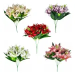 Ramo Flor De Lirio Flores Artificiales 30cm Decoración X1