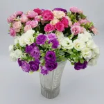 Ramo Mini Rosa Rococo Flores Artificiales 30cm Decoración X1