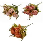 Ramo Crisantemos Flores Artificiales 30cm Decoración X1
