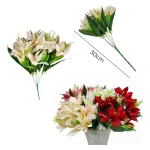 Ramo Flor De Lirio Flores Artificiales 30cm Decoración X1