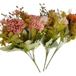 Ramo Crisantemos Flores Artificiales 30cm Decoración X1