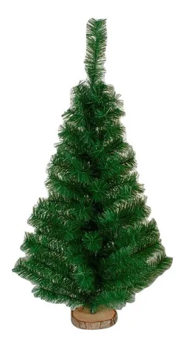 Producto Arbol De Navidad Mini 0,80mts Con Base De Tronco Natural Imagen