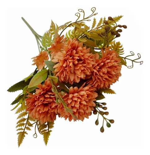 Producto Ramo Crisantemos Flores Artificiales 30cm Decoración X1 Imagen