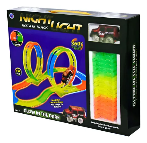 Producto Pista Luminosa Flexible 152 Piezas Con Auto Luminoso Imagen